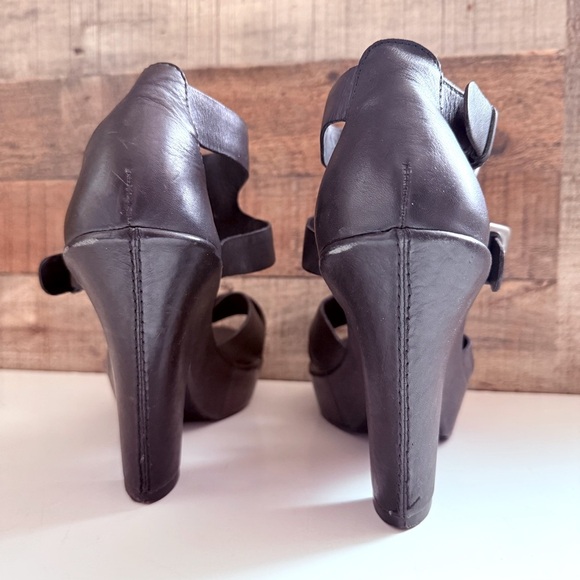 Kork-Ease Teresa Leather Platform Wedged Heeled Sandals - Picture 5 of 9